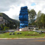 Statua Santa Rita Installazione