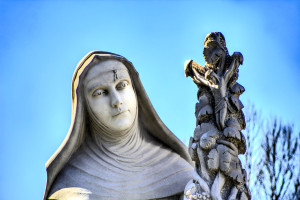 Statua di Santa Rita a Cascia